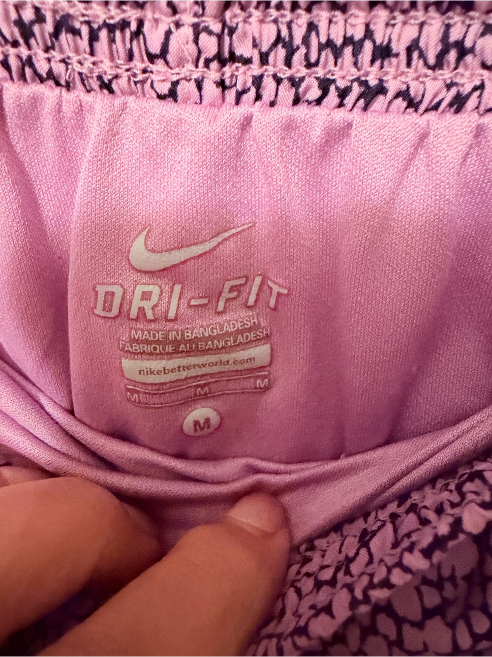 Nike Women's Purple Speckled Athletic Shorts - Picture 2 of 4
